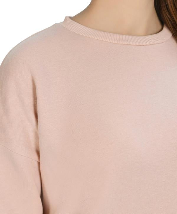 Smart Living Ladies Longline Crewneck Sweatshirt - Blush