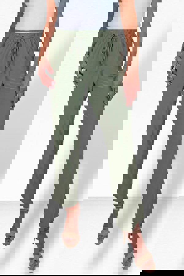 Paulo Due Women's Drawstring Elastic Waist Relaxed Fit Trousers