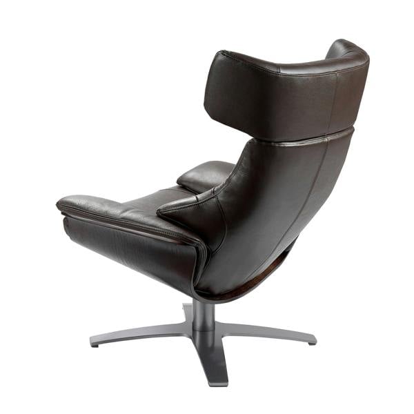 Angel Cerdá Chocolate Brown Leather Swivel Recliner Armchair 5022