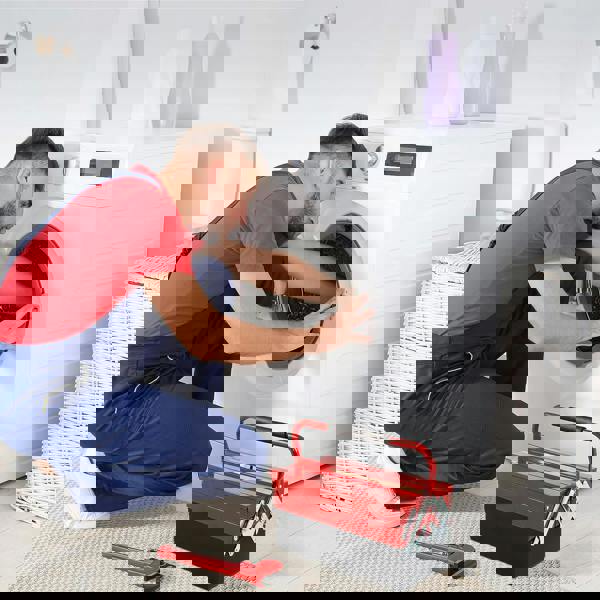 Dyzi Metal Cantilever Tool Box 3-Tier 5-Tray Steel Storage Organizer 43cm Red