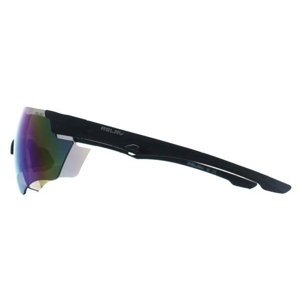Relay Wrap Unisex Matte Black Blue Revo Vector Edge X2 Sunglasses