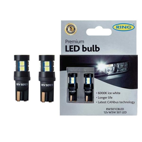 LED 501 Capless Bulbs CANbus Technology T10 Side Light Interior Number Plate Pure White