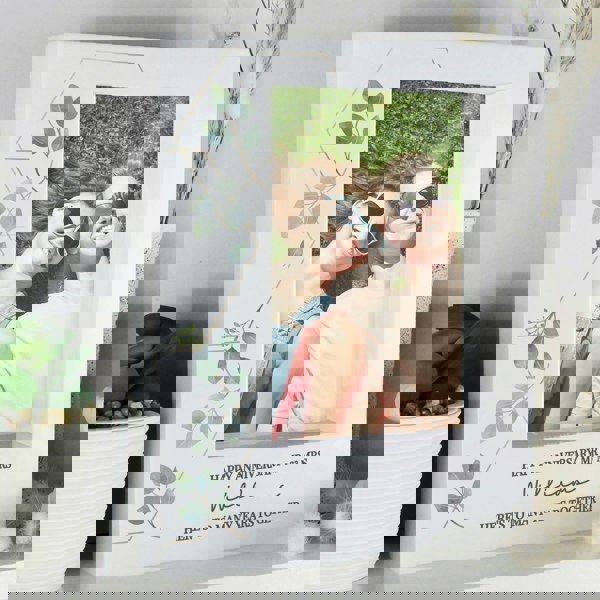 Personalised Memento Company Personalised Botanical 6x4 Box Photo Frame
