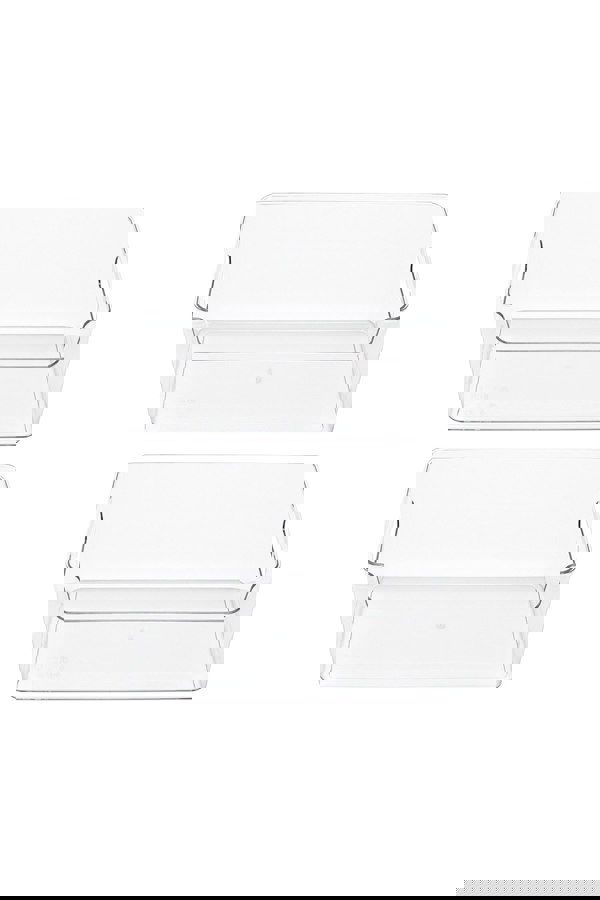 Living and Home 2pcs Clear Refrigerator Organizer Bins Kitchen Fridge Storage Box