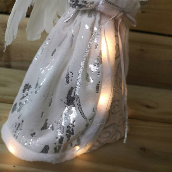 Samuel Alexander 30cm Premier Lit Angel Christmas Tree Topper with Warm White LEDs