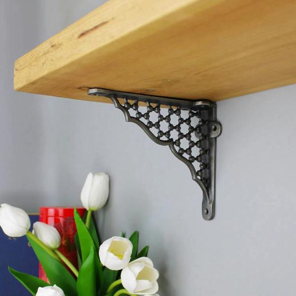 Oakcrafts - Honeycomb Shelf Brackets - Pair of Brackets 155mm x 155mm
