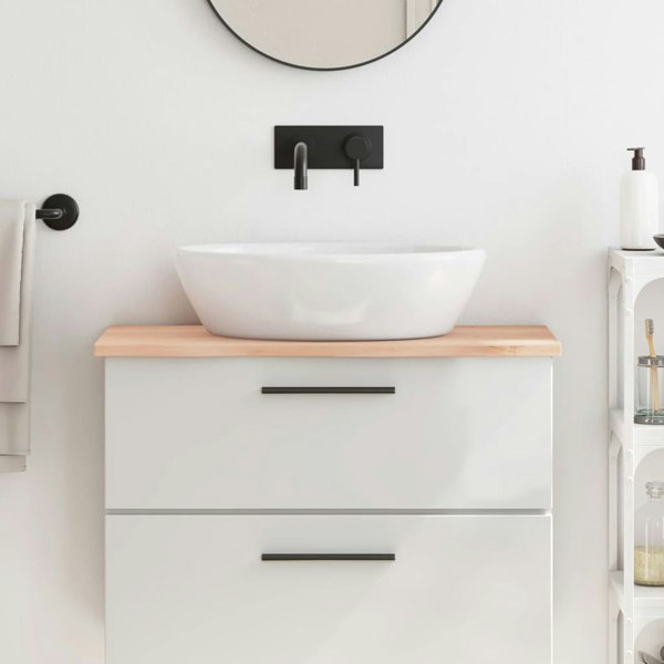 Berkfield Bathroom Countertop 80x40x2 cm Untreated Solid Wood
