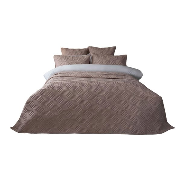 Belledorm Lisbon Chevron Bedspread - Blush