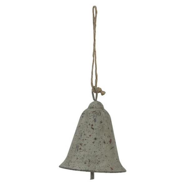 Hill Interiors Metal Bell Christmas Hanging Decoration - Grey - 