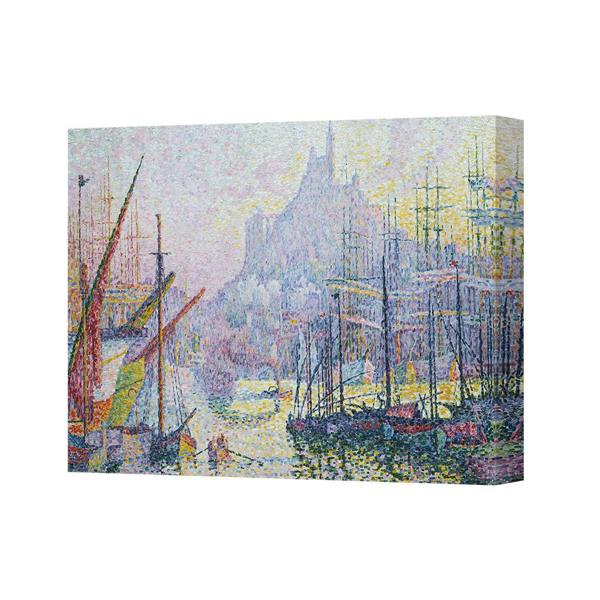 Benjamin Tate Design Pastel Harbor Scene Canvas Print Impressionist Waterfront Artwork