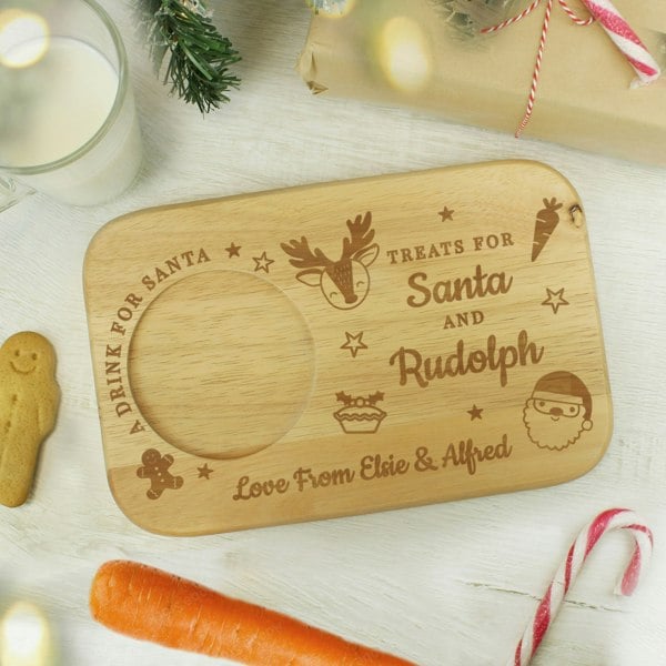 Personalised Memento Company Personalised Treats for Santa Coaster Tray