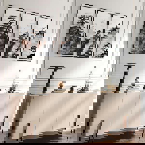 Living Room Wall Decoration | Set of 3 Asian Inspired Wall art Prints