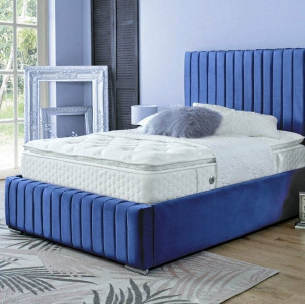 DS Living Savoy Bed - Kingsize - 5ft - Blue