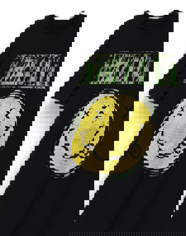 Nirvana Mens Black Classic Logo Short Sleeved T-Shirt