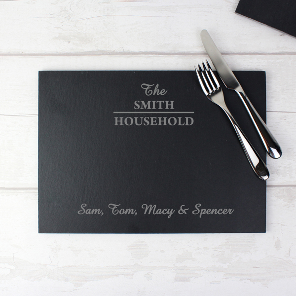 Personalised Memento Company Personalised Slate Rectangle Placemat