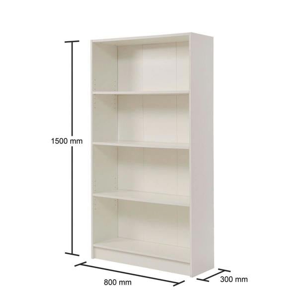 Timber Art Design 4 Tier Bookcase Tall Display Shelving Storage Unit Wood Furniture