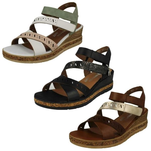 Remonte Ladies Remonte Smart Casual Sandals With A 5cm Wedge Heel D3064