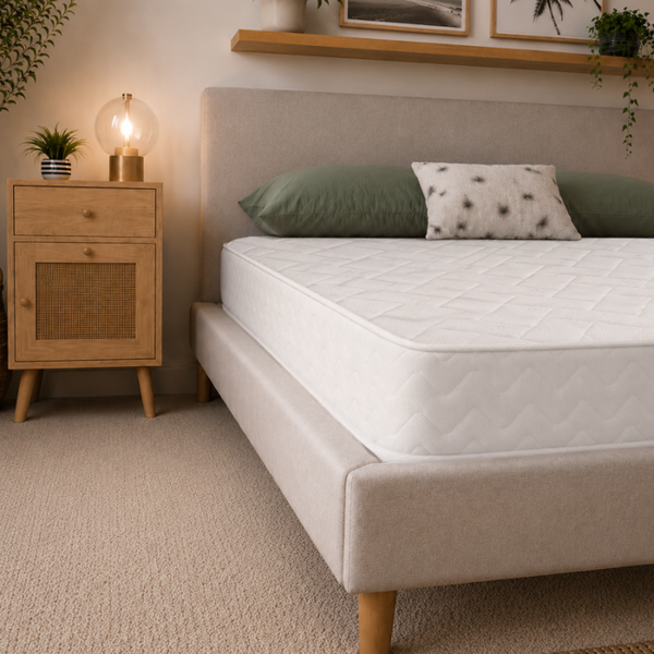 Starlight Beds Quilted Brick Hybrid Mattress - 18cm Deep, Soft Firmness
