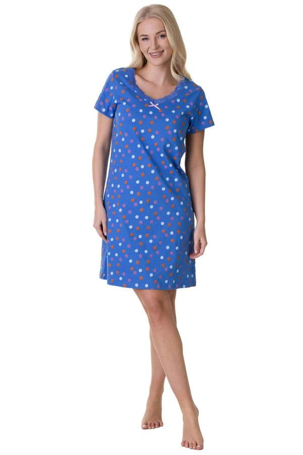 Multi Spot Print Cotton Nightdress 