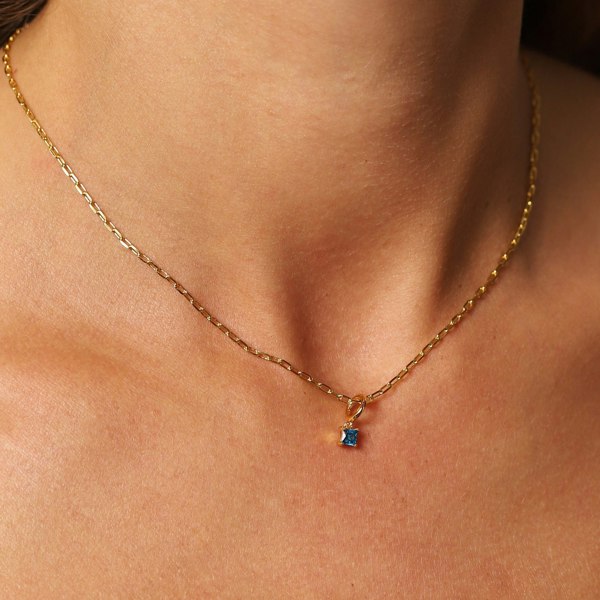 Gold Trip March Birthstone Necklace