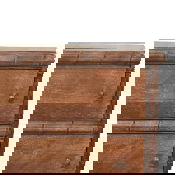 Artisan Furniture Solid Wood Bamboo Carved 3-Drawer Chest