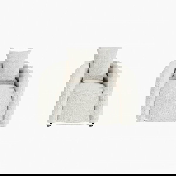 Weilai Concept Sadiq Armchair With Cushion, White Boucle