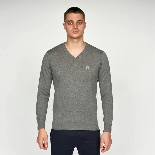 Gabicci V00GK06 Mens Brandon Vee Neck Sweater Gabicci Vintage - GREY