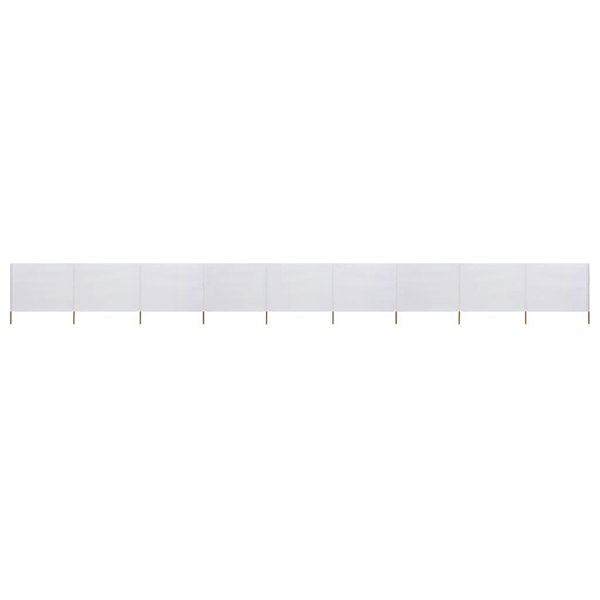 Berkfield 9-panel Wind Screen Fabric 1200x120 cm Sand White