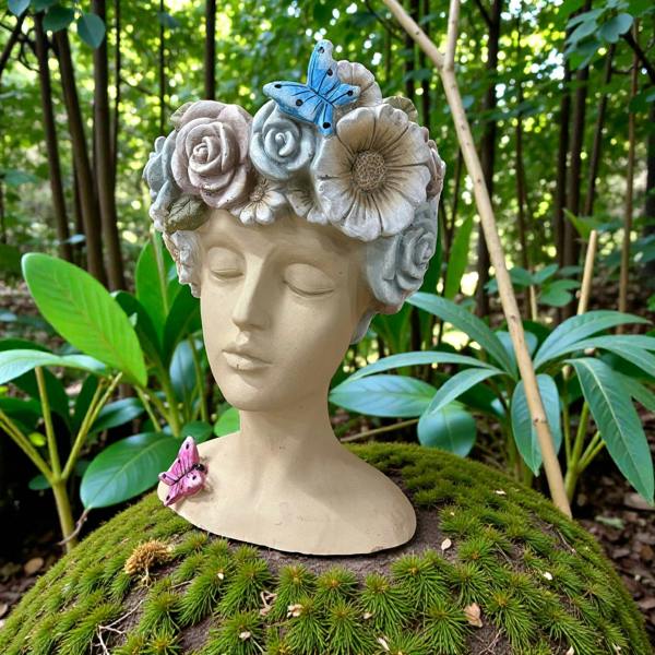 42CM FIBRE GLASS HEAD BUST PLANTER