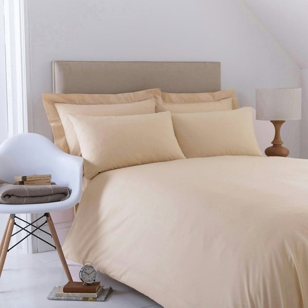 Martex Charlotte Thomas Poetry Plain Dyed Single Biscuit Duvet Cover Set - 137 x 200cm