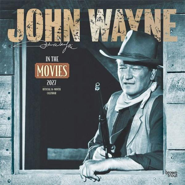 John Wayne, In The Movies Calendar 2027, Wall Calendars, Month To View, Entertainment, Gift