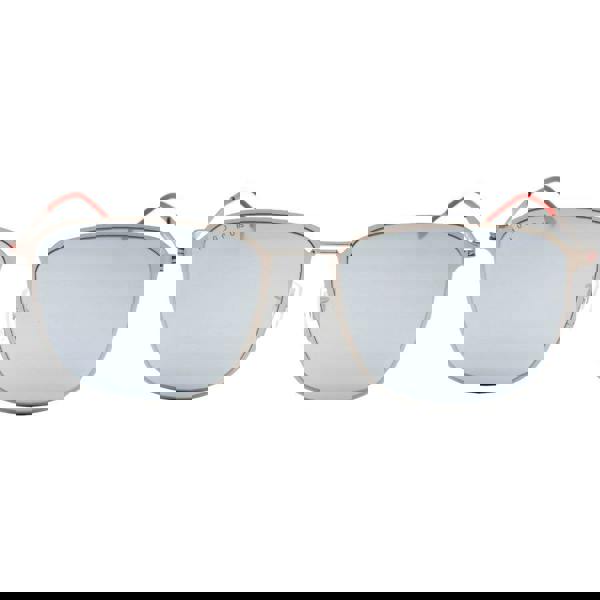 Hugo Boss Mens Matte Multilayer Lens Sunglasses - Ruthenium/White