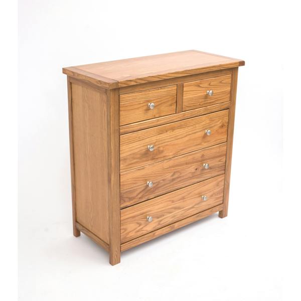 Cabinet Bits Trivento 5 Drawer Chest of Drawers Chrome Knob
