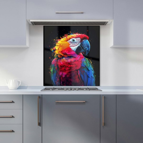 Warren Reed - Designer Vivid Parrot in a Splash of Colour Kitchen Splashback