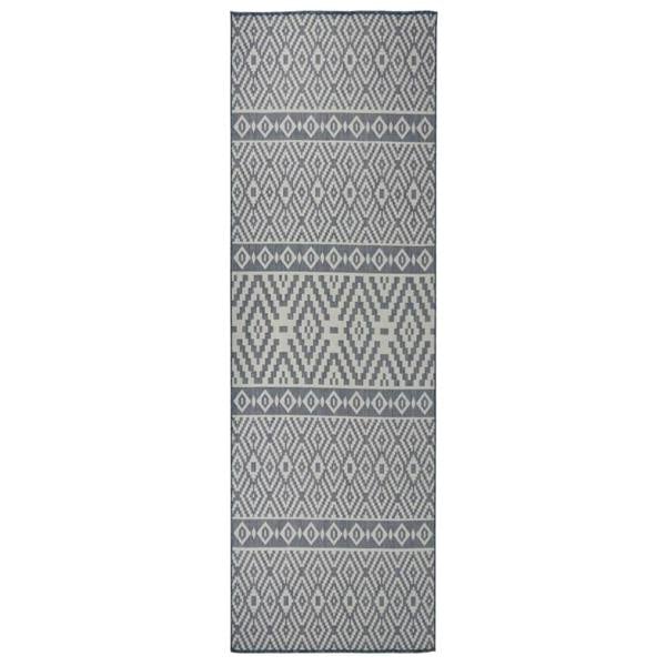 Berkfield Outdoor Flatweave Rug 80x250 cm Blue Stripes