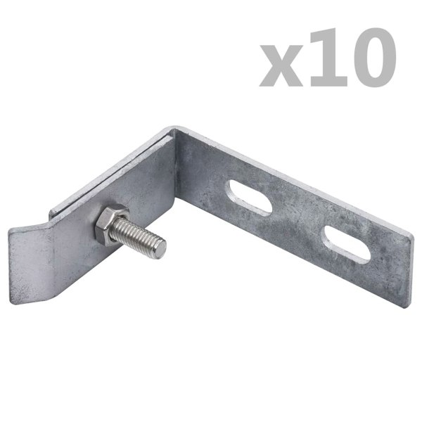 Berkfield Wall Corner Connector 10 Sets Silver