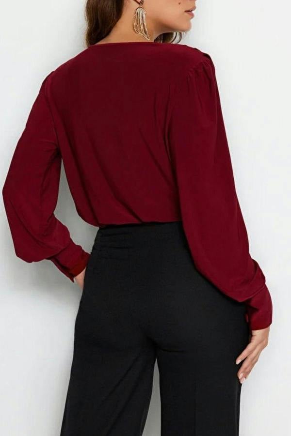 WOVCOR Wrapped Knit Bodysuit