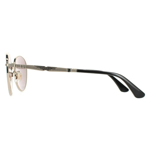 Police Sunglasses SPLE07 Origins Nineties 1 8FFX Shiny Grey Gold Smoke Silver Mirror