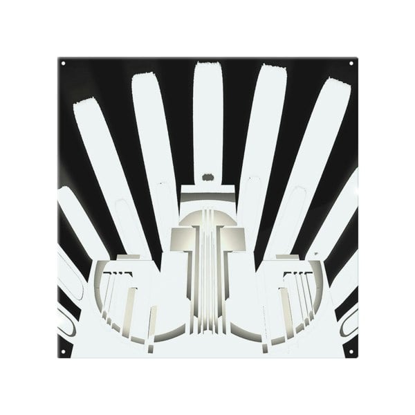Benjamin Tate Design Art Deco Skyscraper In Black & White Splash Back