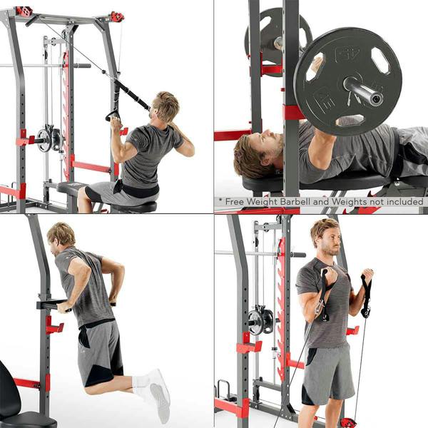 Marcy SM4903 Smith Cage Machine Linear Bearings Utility Weight Bench