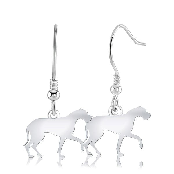 Mylee London Great Dane Silhouette Silver Earrings