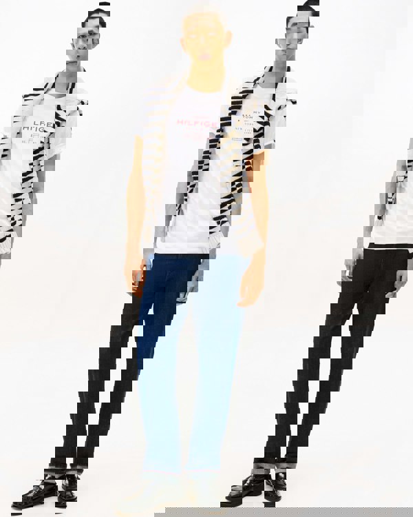 Tommy Hilfiger Stack Hilfiger Mens Graphic T-Shirt - White