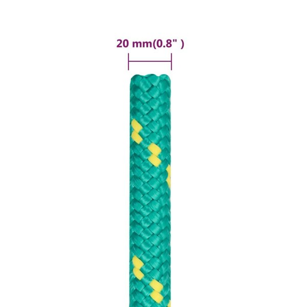 Berkfield Boat Rope Green 20 mm 25 m Polypropylene