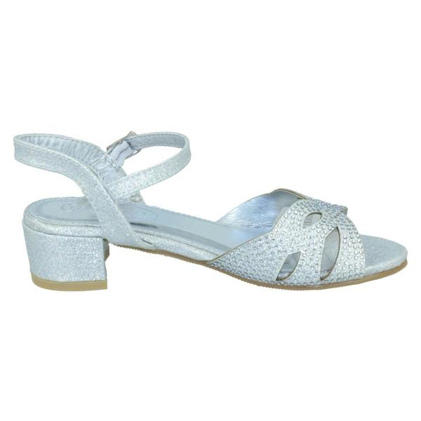 Spot On Girls Spot On Mid Heel Glitter Sandals H1111