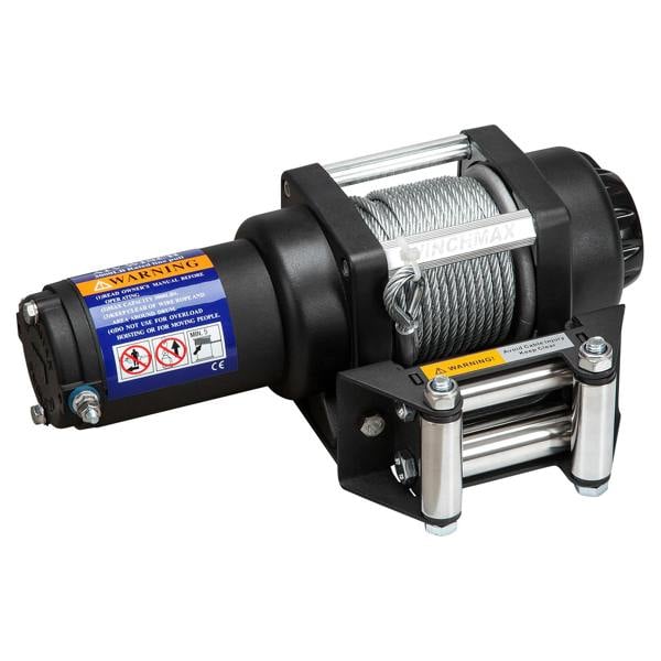 Winchmax 3,000lb (1,361kg) 24V Military Grade Winch 155m x 5mm Steel Rope Wireless Remote Control Boat Trailer, Marine