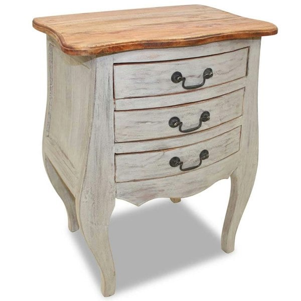 Berkfield Bedside Cabinet Solid Reclaimed Wood 48x35x64 cm
