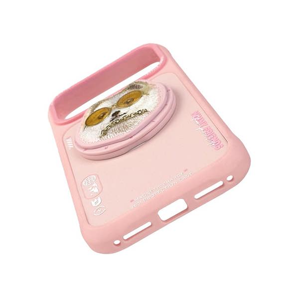 Nimmy Friends Nimmy Glass Cool Dog Face Case with Detachable MagSafe Grip Stand for iPhone 17 Pro Max 6.9" Pink - N-YJKM-CXZJ-IP17-PRO-MAX-031