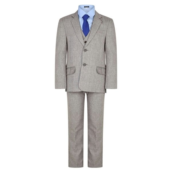 5 Piece boys herringbone suit