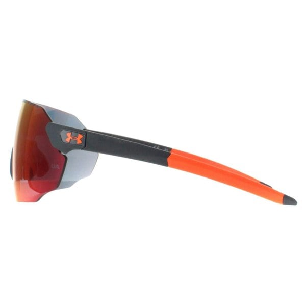 Under Armour Sunglasses Halftime 2M8 Matte Grey Orange Ruby Red Mirror