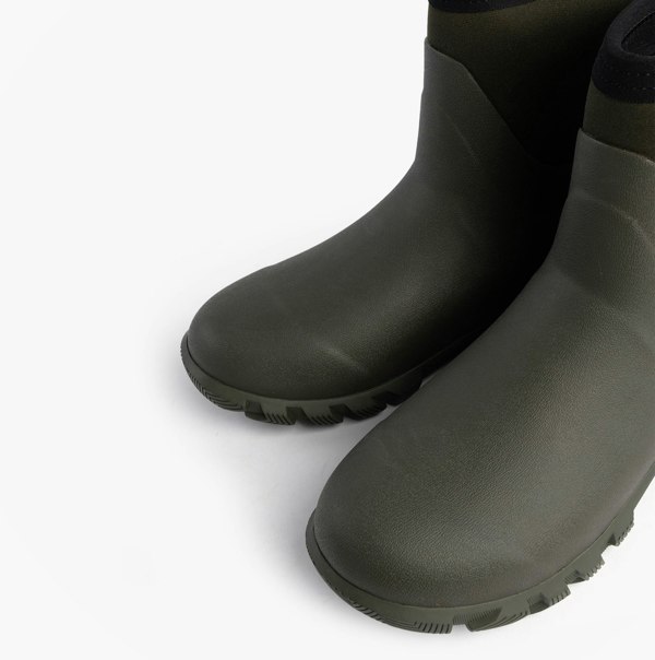 Mud Dogs RUTLAND SHORT Unisex Neoprene Wellington Boots Olive
